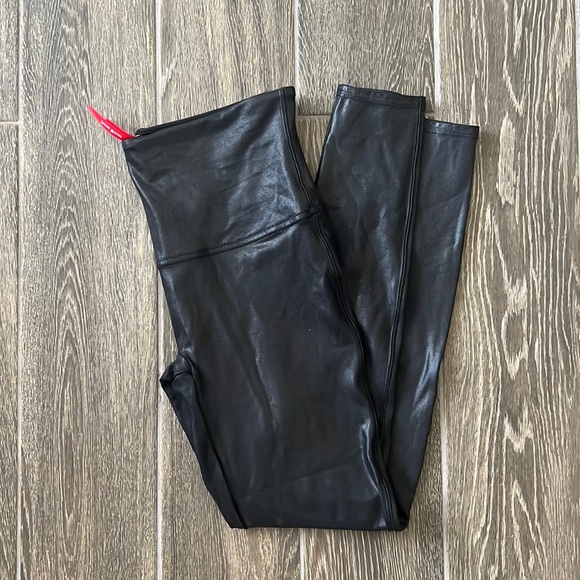 Spanx Faux Leather Leggings XL Black - Picture 1 of 4